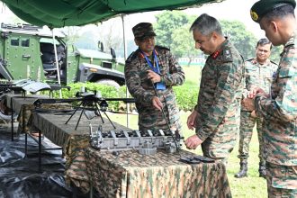 Lieutenant General Man Raj Singh Mann Reviews Operational Readiness at Binnaguri Military Station