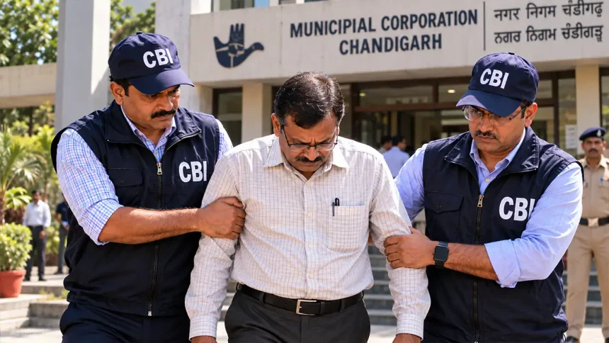चंडीगढ़ में ₹5 लाख रिश्वत लेते सैनिटरी इंस्पेक्टर को CBI ने गिरफ्तार किया
