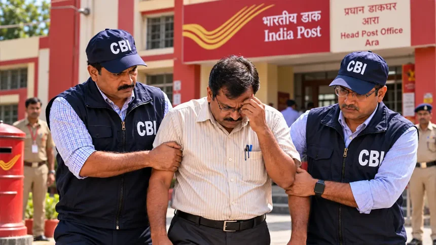 सीबीआई ने आरा मुख्य डाकघर अधिकारी को 10,000 रुपये की रिश्वत लेते पकड़ा, निरीक्षक फरार