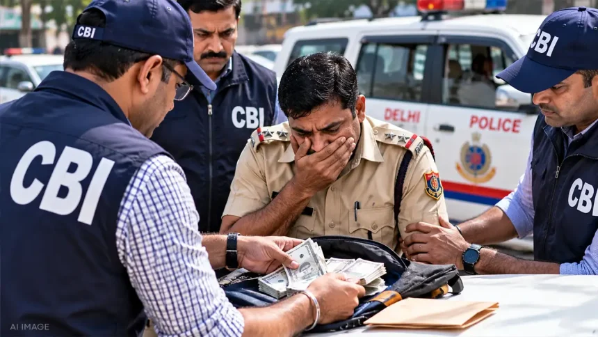 CBI ने दिल्ली पुलिस के उप-निरीक्षक को 80,000 रुपये की रिश्वत लेते रंगे हाथों पकड़ा