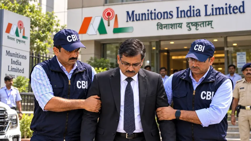 सीबीआई ने मुनिशन्स इंडिया के कार्यकारी निदेशक को रिश्वत मामले में गिरफ्तार किया