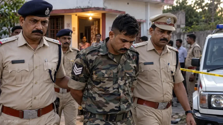 मणिपुर से छुट्टी पर लौटे CRPF हवलदार पर रोहतक में पत्नी की हत्या का आरोप