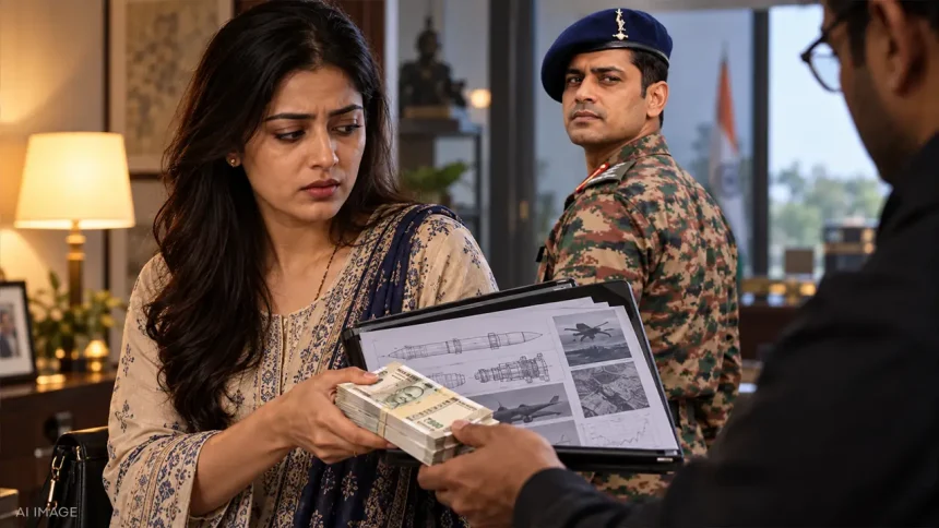 सेना मेजर की पत्नी पर रक्षा अनुसंधान लेखों के लिए ₹5 लाख लेने का आरोप, जासूसी जांच जारी