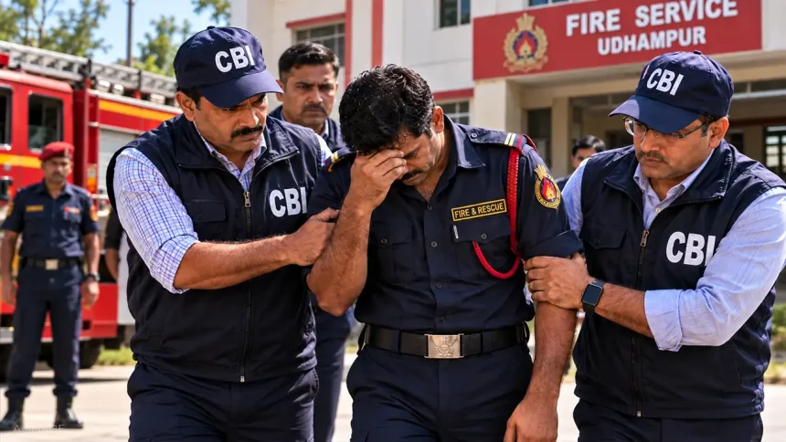 सीबीआई ने उधमपुर में होटल अग्नि अनापत्ति प्रमाणपत्र के लिए 15,000 रुपये की रिश्वत लेने के आरोप में फायरमैन को गिरफ्तार किया