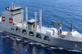 Indian Navy’s First 43,500-Tonne Fleet Support Ship Set for Launch at Visakhapatnam
