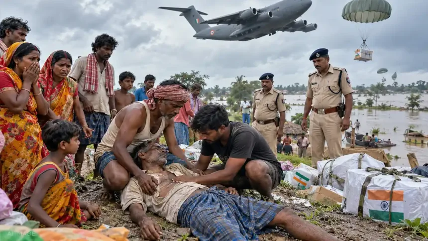 बिहार में IAF बाढ़ राहत एयरड्रॉप के दौरान व्यक्ति की मौत, ग्रामीणों ने कहा पैकेट लगा था