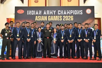 General Dhiraj Seth Felicitates Indian Army Medal Winners of Asian Games 2026