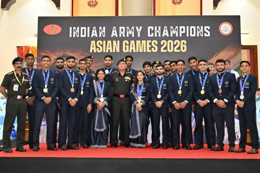 General Dhiraj Seth Felicitates Indian Army Medal Winners of Asian Games 2026
