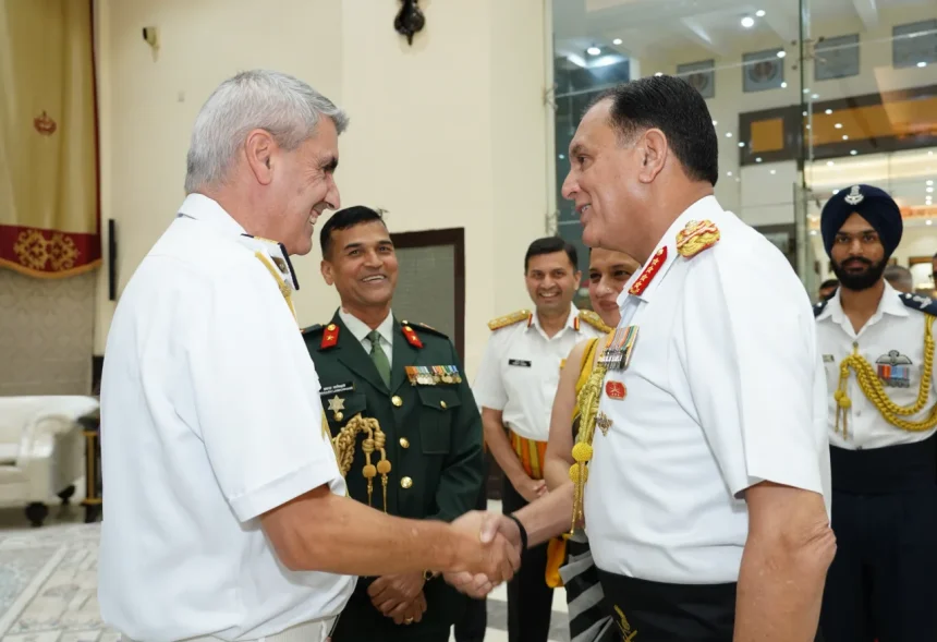 General Dhiraj Seth Shaking Hands