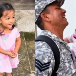 Little Girl Runs Into Air Force Dad’s Arms After 45 Days Apart