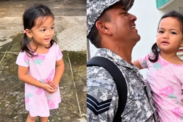 Little Girl Runs Into Air Force Dad’s Arms After 45 Days Apart
