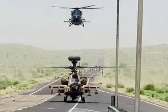Indian Army Turns NH-911 Into Temporary Helicopter Landing Zone Near Pakistan Border in Exercise ‘Jai Se Vijay