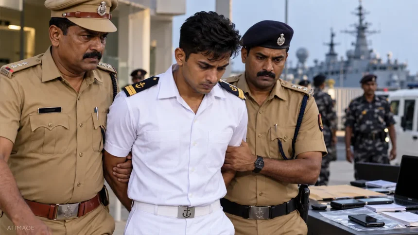 भारतीय नौसेना के नाविक को पाकिस्तानी एजेंट को संवेदनशील नौसैनिक जानकारी लीक करने के आरोप में गिरफ्तार किया गया