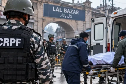 श्रीनगर के लाल बाजार में गिरने के बाद CRPF कर्मी की मौत