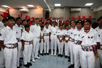 Lt Cdr Roopa A with Cadets