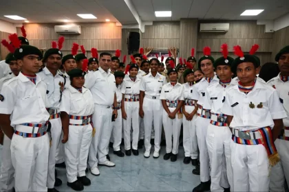 Lt Cdr Roopa A with Cadets