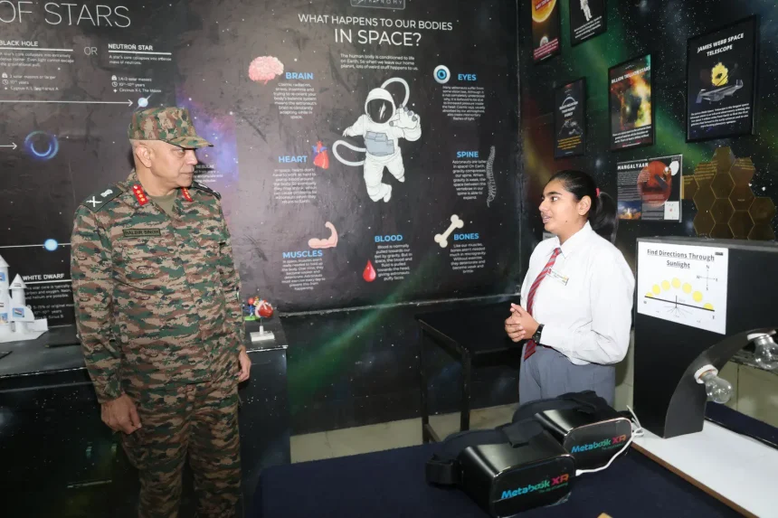 Lt Gen Balbir Singh Reviewing