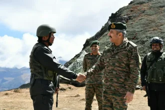Lt Gen Man Raj Singh Mann Reviews Combat Training and Operational Readiness of Trishakti Corps in East Sikkim