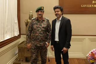 Lt Gen Rajesh Pushkar Calls on Tamil Nadu CM C. Joseph Vijay in Chennai