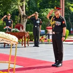 Lt Gen Sanjay Mitra Saluting