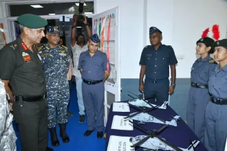 Lt Gen Virendra Vats Reviewing