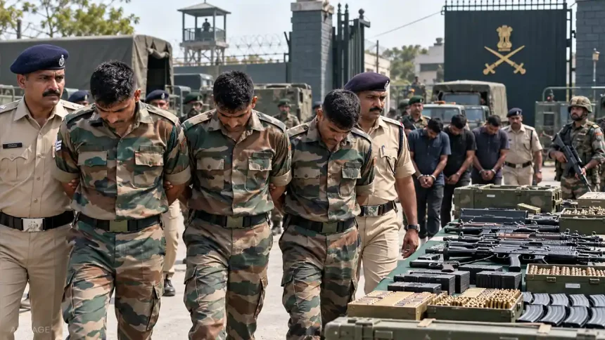 मद्रास रेजिमेंट शस्त्रागार चोरी मामले में सात गिरफ्तार, तीन सेवारत सैनिक शामिल