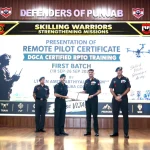 Officer Giving Certificate