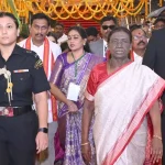 President Droupadi Murmu visited Sri Durga Malleswara Swamy Varla Devasthanam in Vijayawada