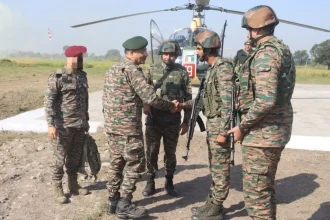 Lt Gen Pushpendra Singh Performs Shastra Pujan in Jammu Sector on Dussehra