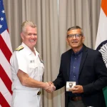 Shri Rajesh Kumar Singh and Admiral Samuel Paparo