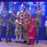 Trophy Being Given