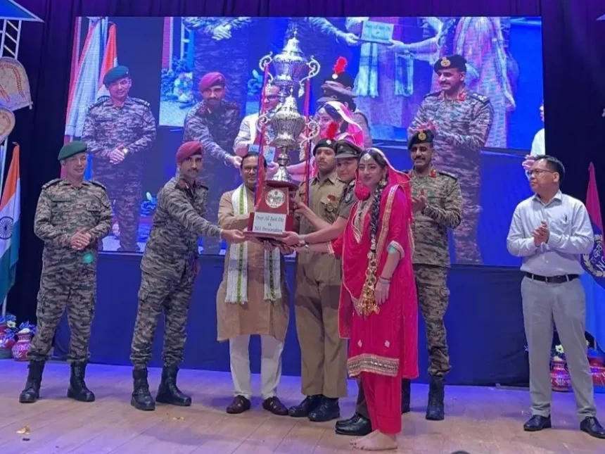 Trophy Being Given