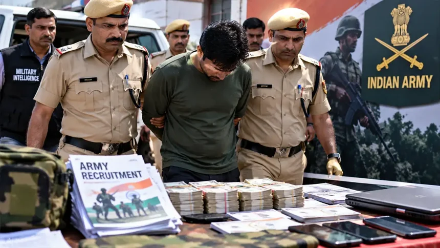 सैन्य खुफिया सूचना पर ₹46 लाख का फर्जी सेना भर्ती रैकेट पकड़ा गया